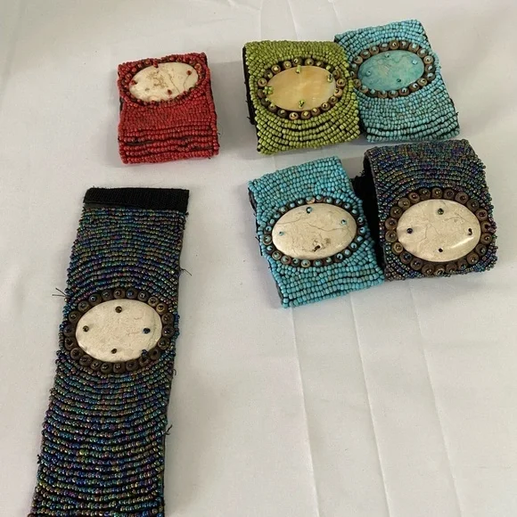 Vintage Bead Wrap Bracelets (6) (EQ) - Picture 8 of 12